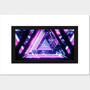 Futuristic triangles Posters and Art